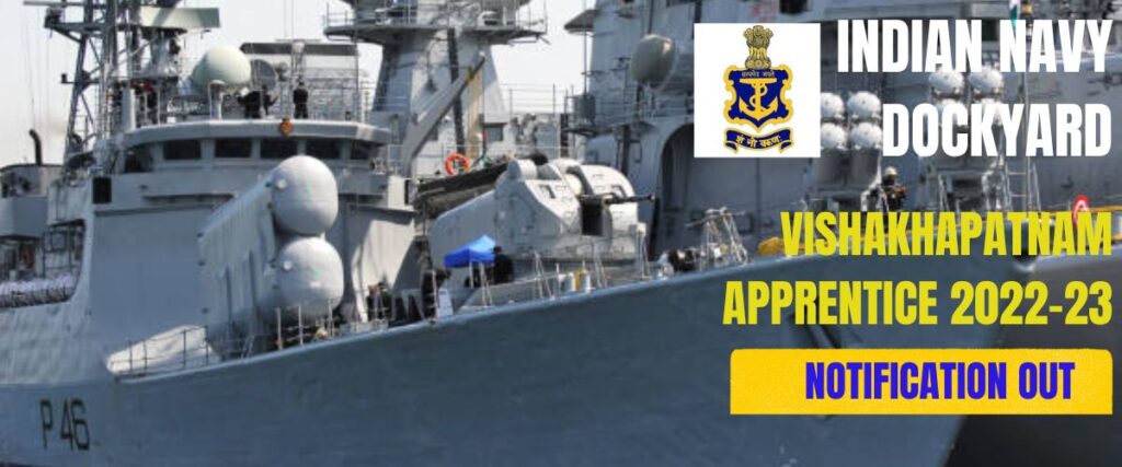 Naval Dockyard Visakhapatnam Aprentice 2022